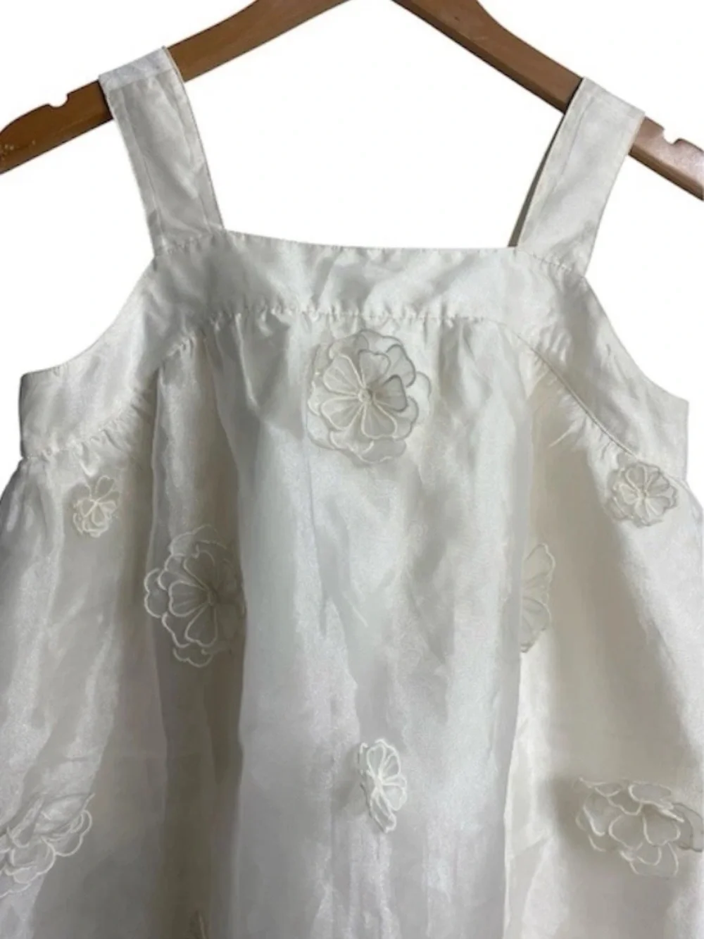 J.Crew Crewcuts Floral Applique Organza Dress Ivory Girls Size 14 NWT Flower